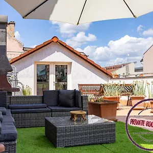 Center Penthouse - Huge Terrace And Free Parking - Tram/metro - Ac Budapest